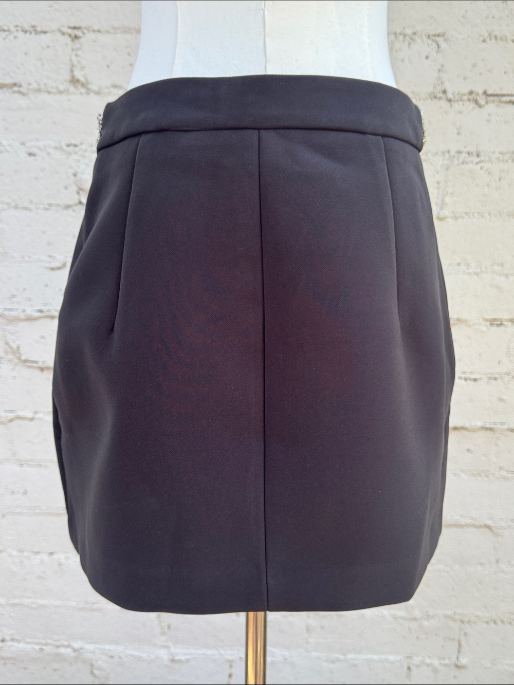 H&M Edition Rhinestone-Embellished Mini Skirt Black Size 6 - Picture 7 of 14